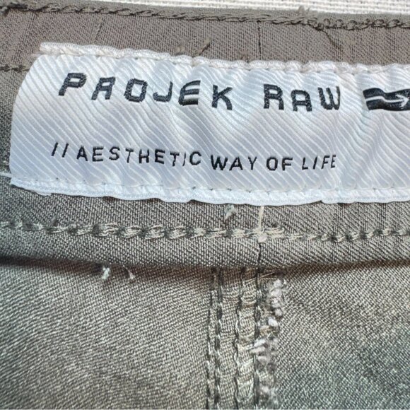 Projek Raw Mens Bungee Cargo Jogger Pants Medium Olive Gray Casual Stretch - Picture 3 of 13